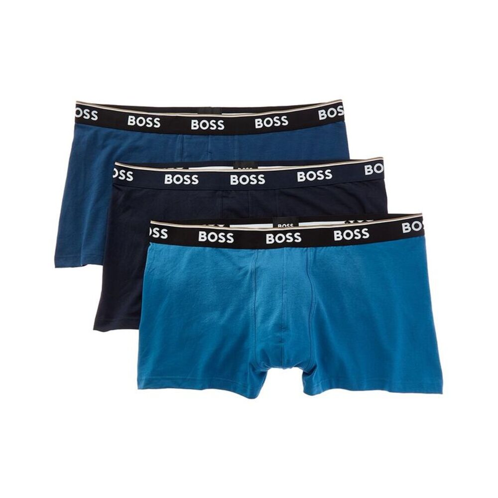 Hugo Boss Mens Boss  Set Of 3 Power Trunk, Blue